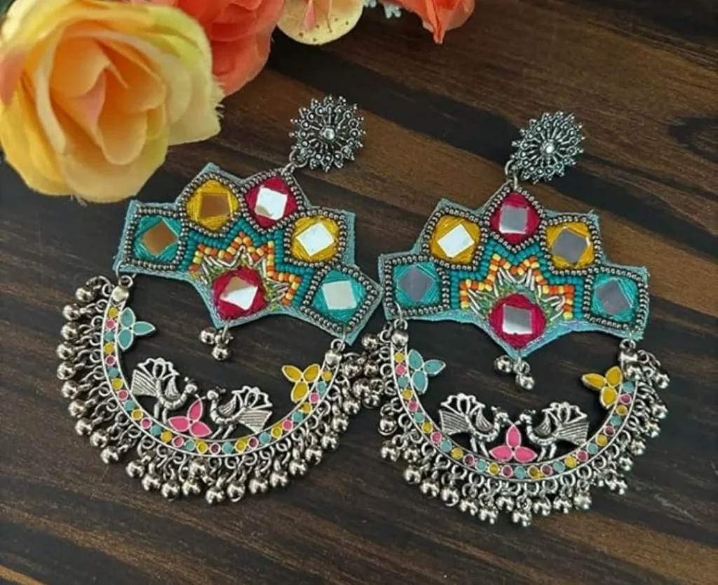 Mirror Work Jhumka