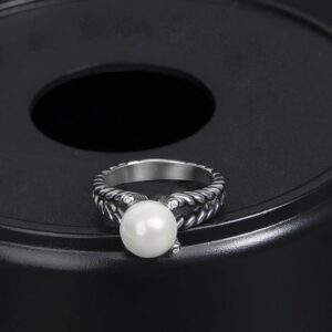 Artificial Pearl Band Ring for Women
