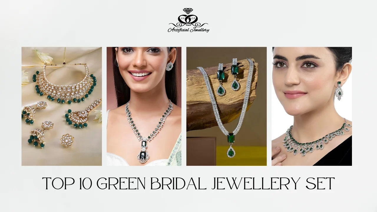green bridal jewellery sets